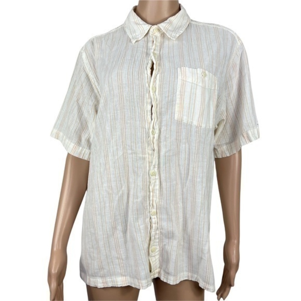 Horney Toad Women Top Shirt Buttons Down Sz L
